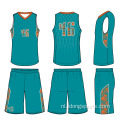 Aangepaste basketbal jersey uniform ontwerp kleur blauw